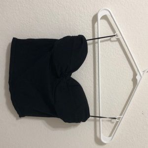 strapless black crop top